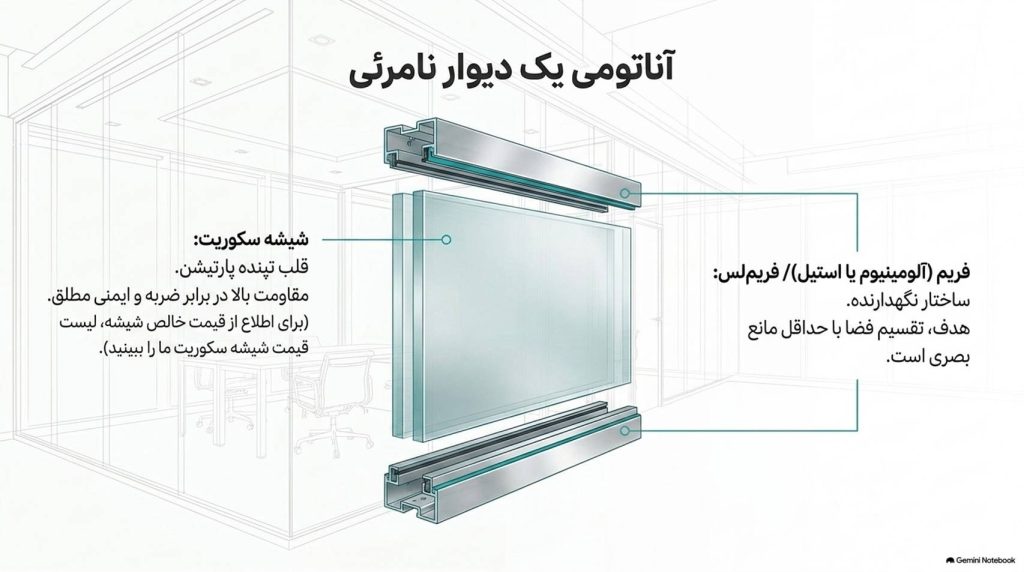 پارتیشن شیشه ای سکوریت قیمت