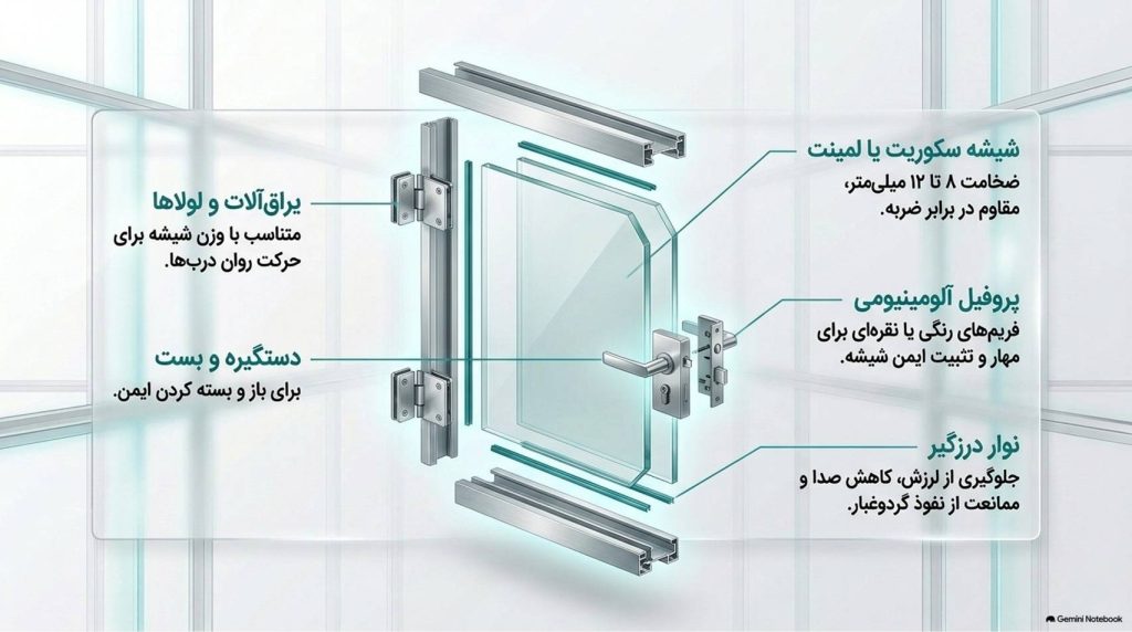 پارتیشن شیشه ای شیک